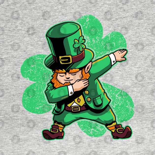 Dabechaun Leprechaun Dabbing St Patricks Day Green Shirt by vo_maria